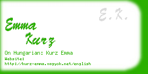 emma kurz business card